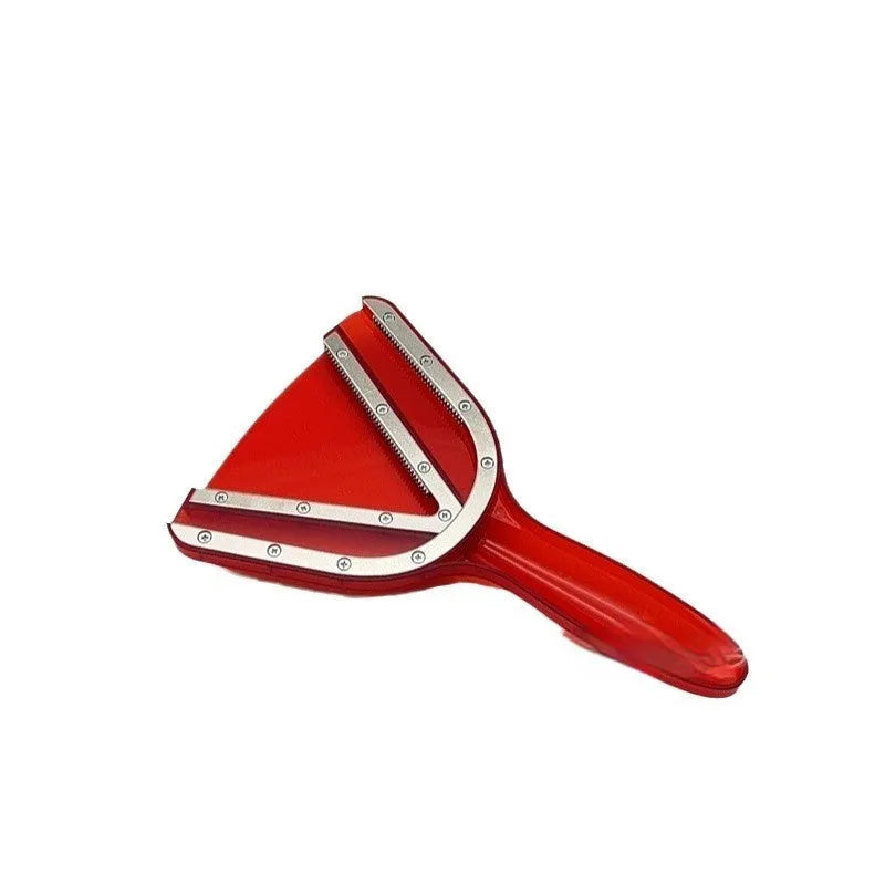Adjustable telescopic can and bottle opener made from red ABS plastic with non-slip handle