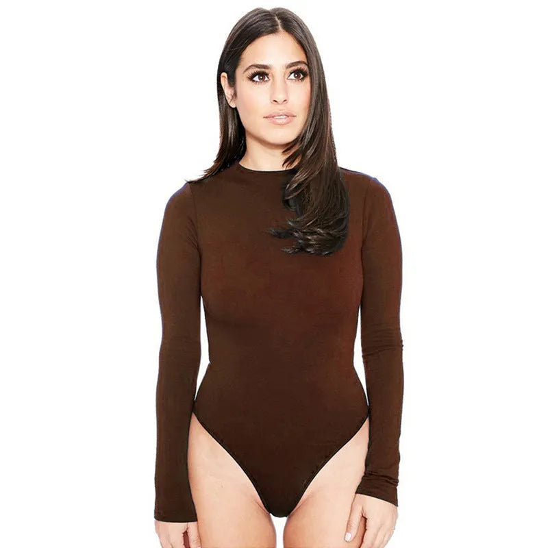 Women's tight jumpsuit in polyester with high elasticity, mid-waist design, and shorts length