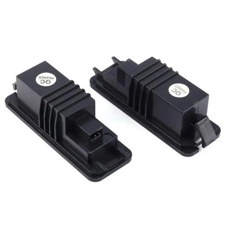 Two Volkswagen LED license plate light bulbs with built-in CANBUS for Golf, Polo, Phaeton models