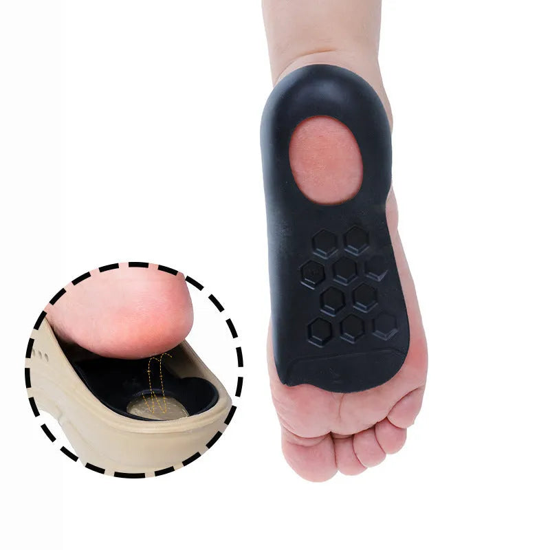 TPR varus correction arch support insole in black, white, or skin colour for shoe sizes 35-45.