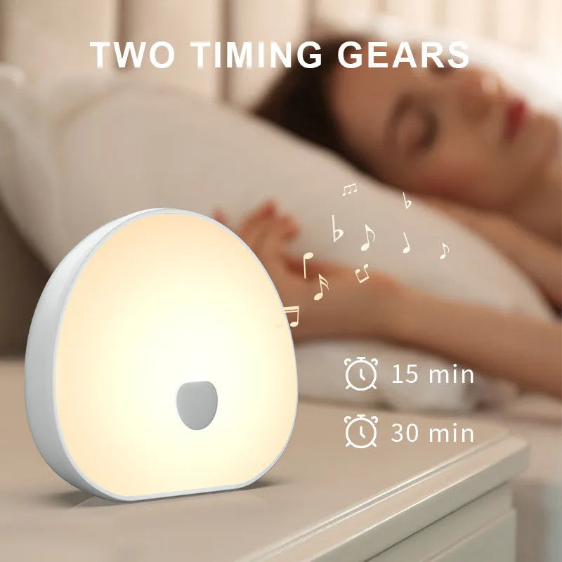 White rechargeable baby night feeding comforter with music function for infant soothing
