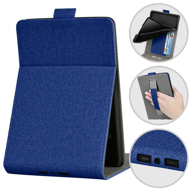 6-inch Kindle Paperwhite case with bracket stand in Van Gogh starry night design