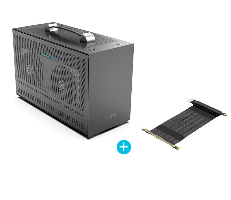 Hummingbird PRO mini-ITX desktop computer chassis in titanium grey and white colour options