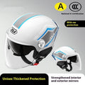 Children's 3C-certified motorcycle half helmet in various colour options with mirror finishes