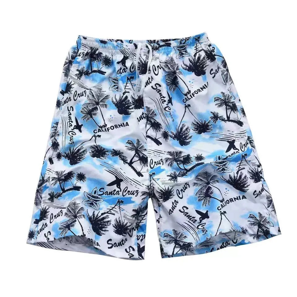 Men's floral print swimming trunks in multiple colour variations for pool and beach wear