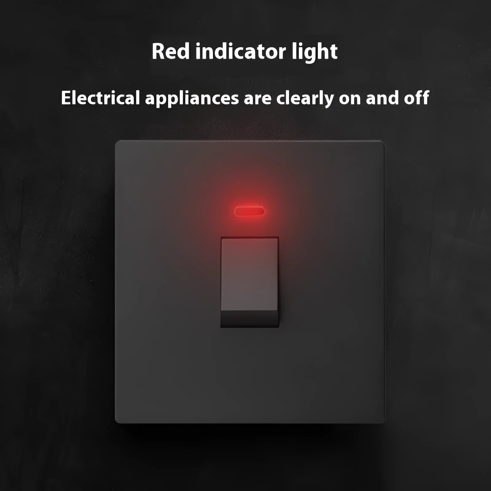 A white, high-current double-break electrical switch with a light panel indicator, shown alongside gold and grey colour variants.