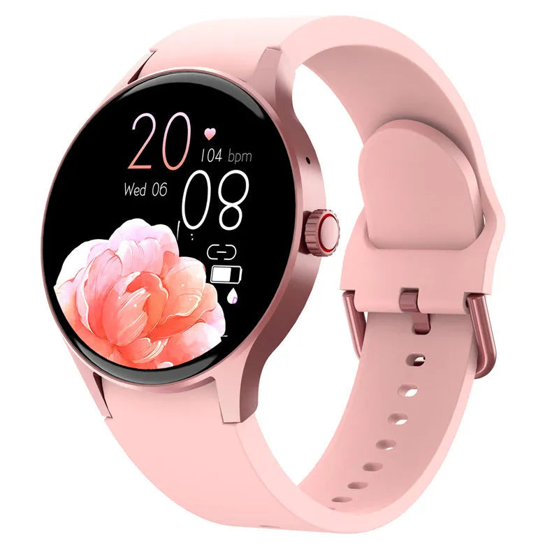 Men's and women's Bluetooth smart sport watch with round display showing fitness metrics