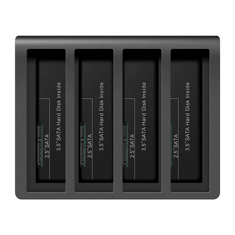 K305BU3S external four-bay hard drive docking station with cables and four 2.5-inch brackets