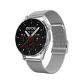 Bluetooth smart watch with call functionality and QR code scanning on wrist showing 1.3-inch display