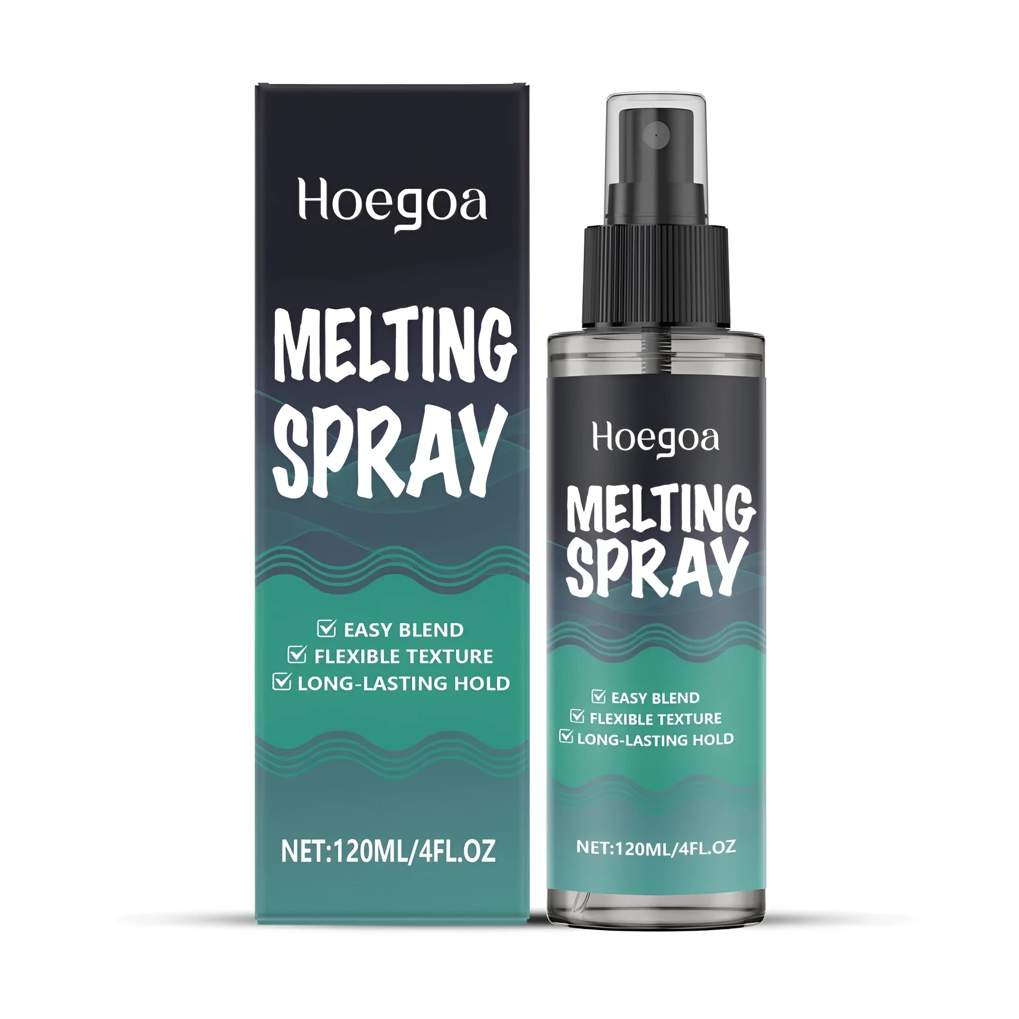 120ml pump spray bottle of water-based gel styling product for hair and face