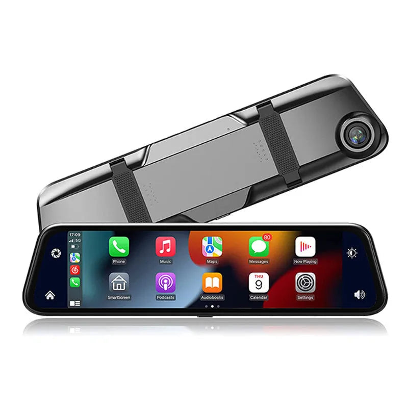 Portable 9-inch universal touch screen dual camera wireless car GPS navigation system in black