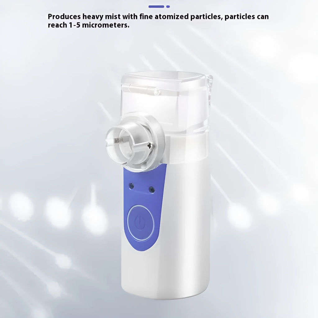 Columnar plastic USB handheld nebuliser with single fog outlet for household drug atomisation