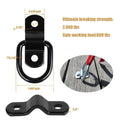 Black galvanised carbon steel pull ring floor hook for truck cargo security.