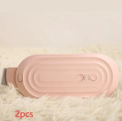 Menstrual heating pad smart warm belt with control screen in pink colour option