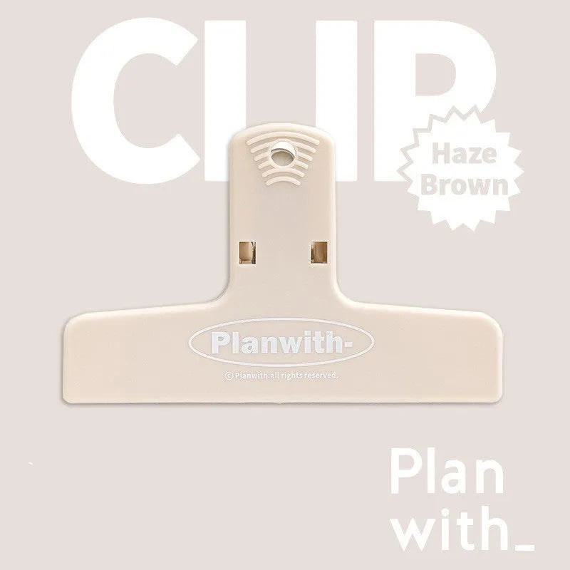 Haze Series magnetic bill clip for holding banknotes and papers in blue, brown, or white.