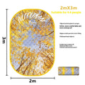 Waterproof picnic mat in brushed fabric with moisture-proof backing for outdoor use