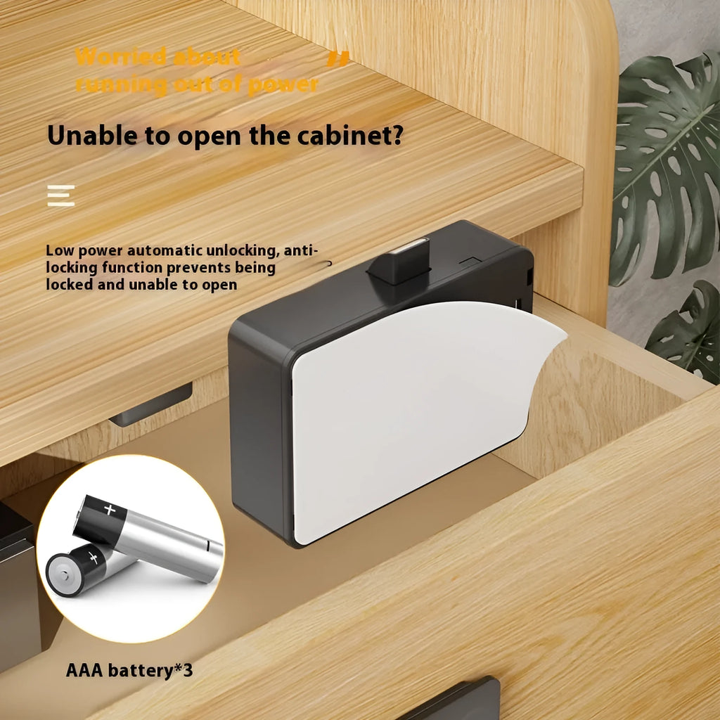 F079 electronic drawer lock with removable card and key for wardrobes and safes