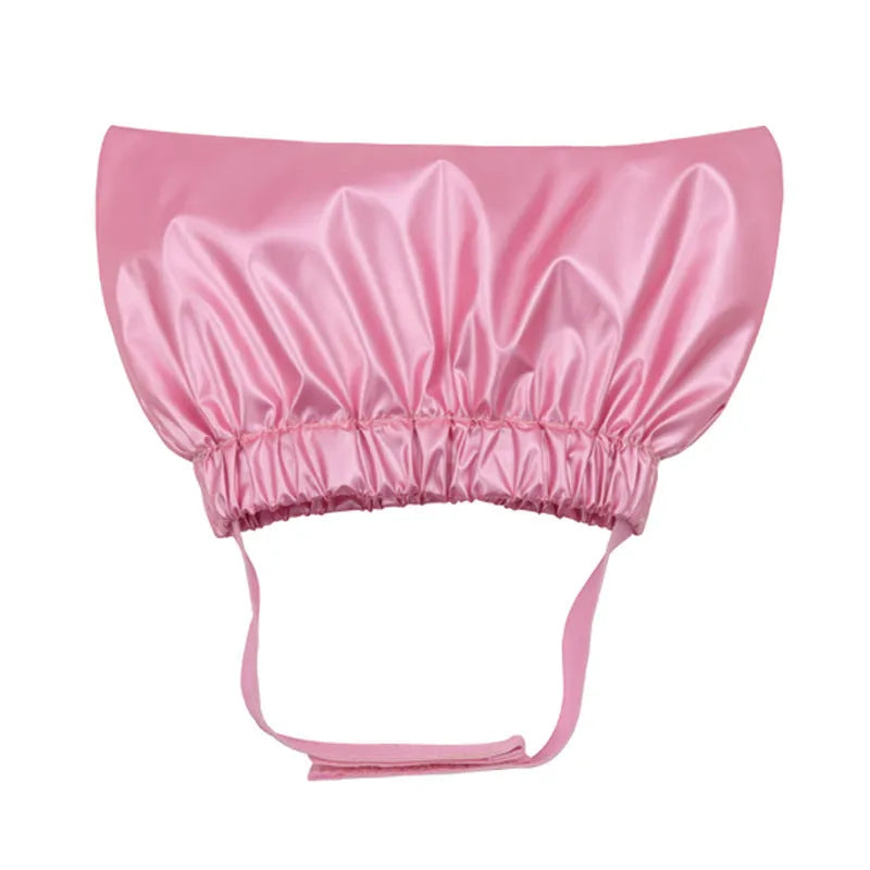 Adjustable pet shower cap for cats and dogs in non-woven fabric with ear-proof waterproof design