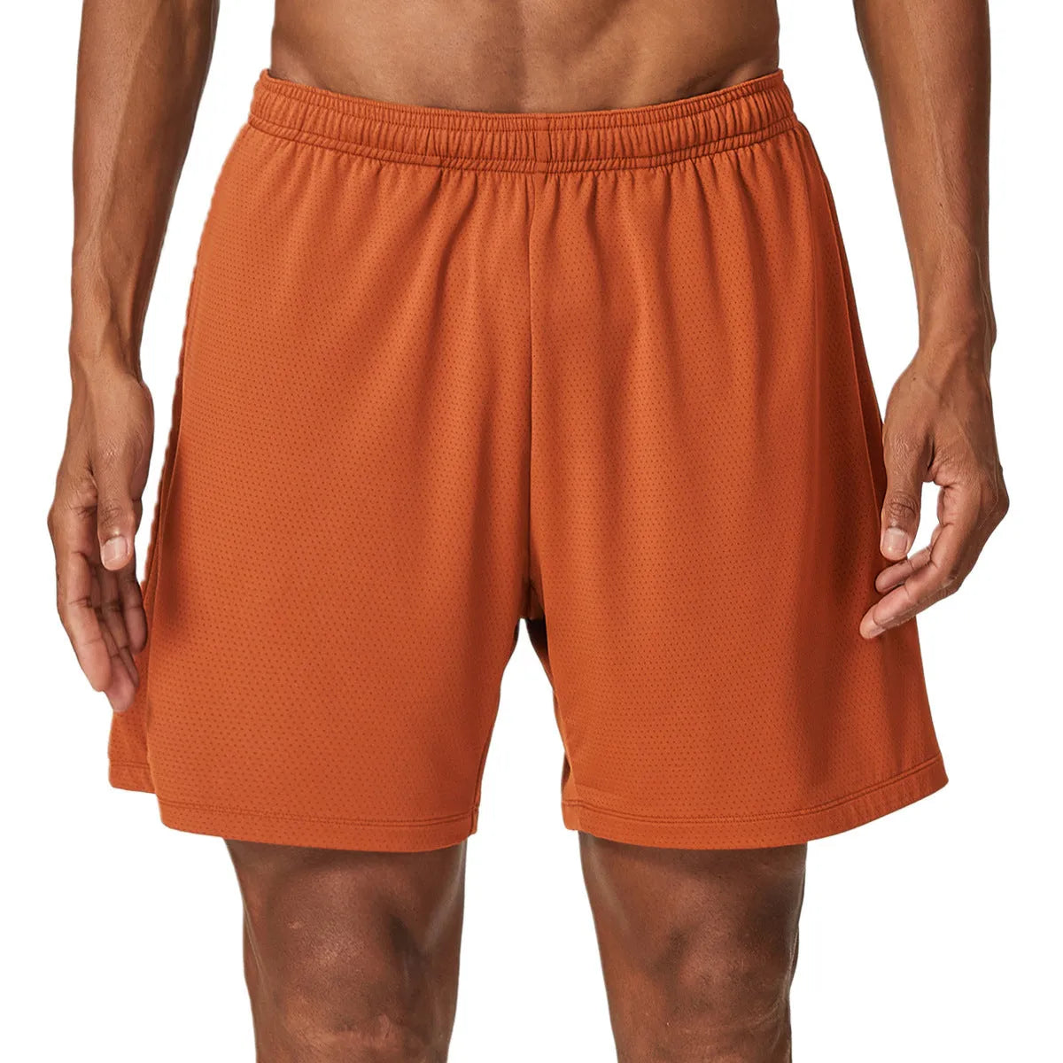 Men's quick-dry double-layer running shorts in various colours on a neutral background.