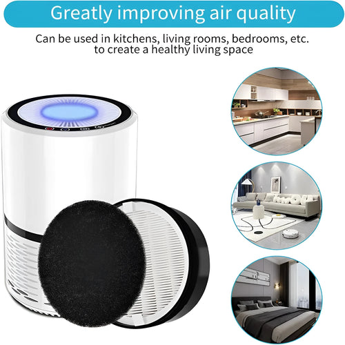 Levoit air purifier replacement filter measuring 19x19x6.3 cm with filter screen and cotton