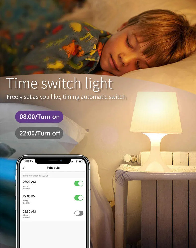 RGBCCT 5W smart GU10 WiFi LED spotlight bulb with voice control.