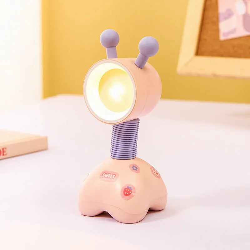 DIY cartoon magnetic small night lamp showing adjustable lighting angle and bear design