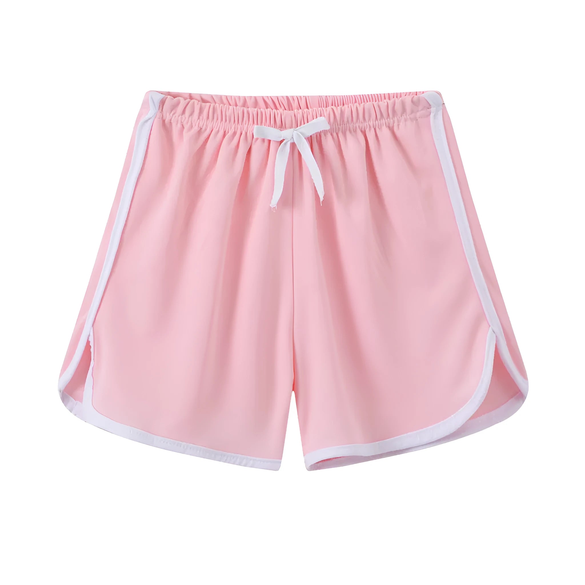 Children's casual polyester shorts in multiple colours including pink, leopard print and striped patterns