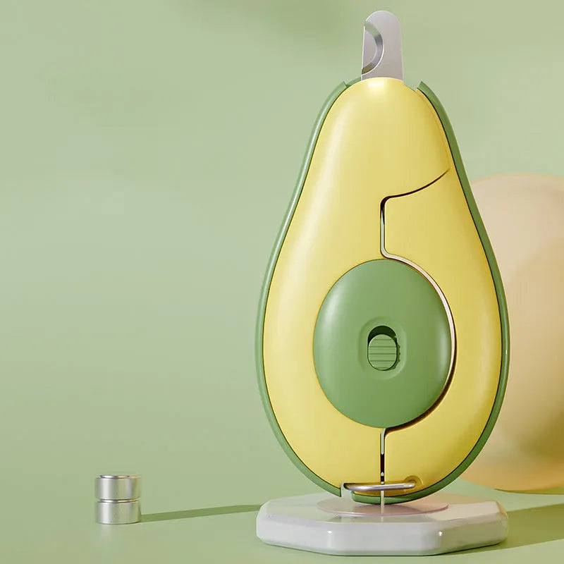 Professional pet nail clipper with LED light in green, pink, and white colour options.