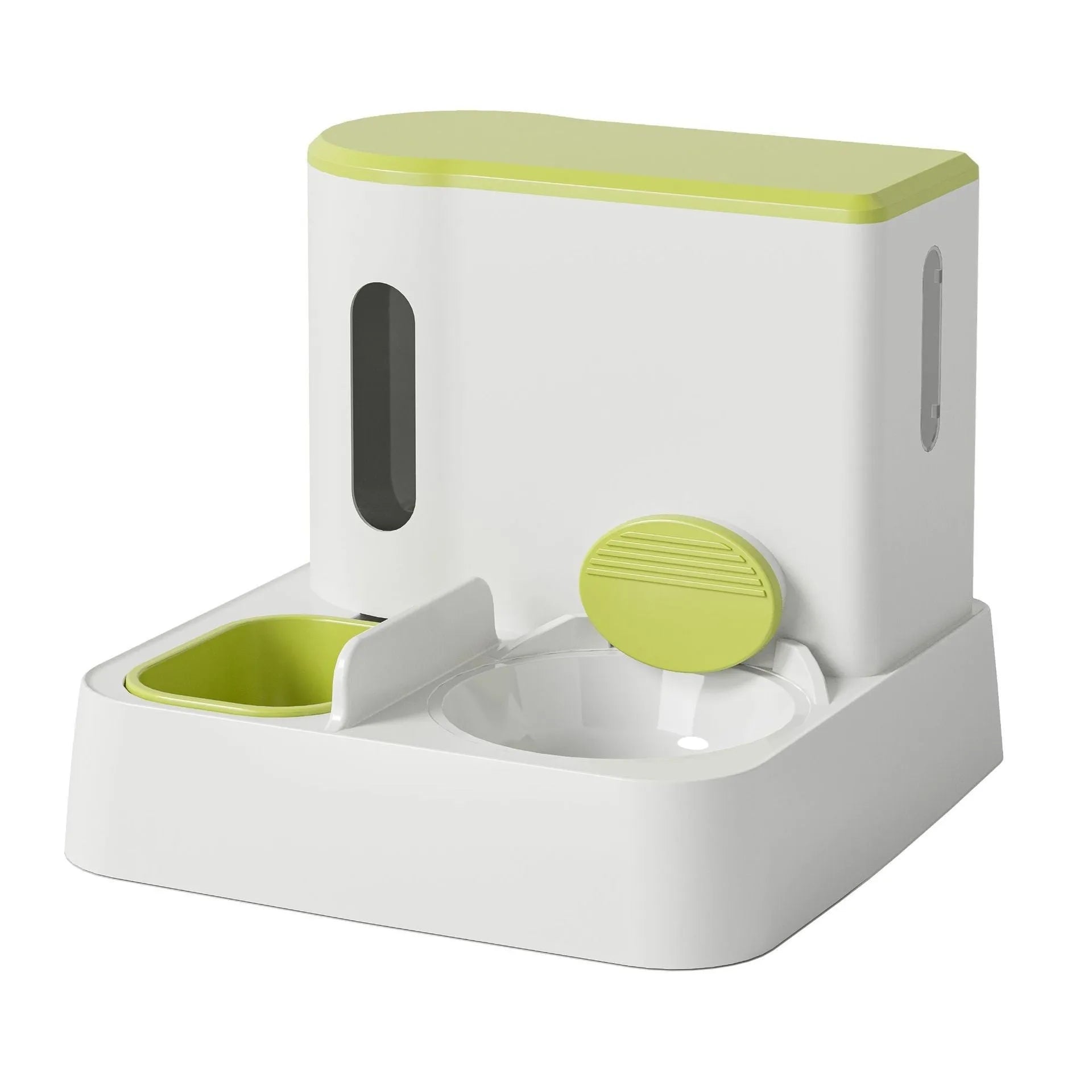 Cat automatic pet feeder water dispenser with integrated double bowl system