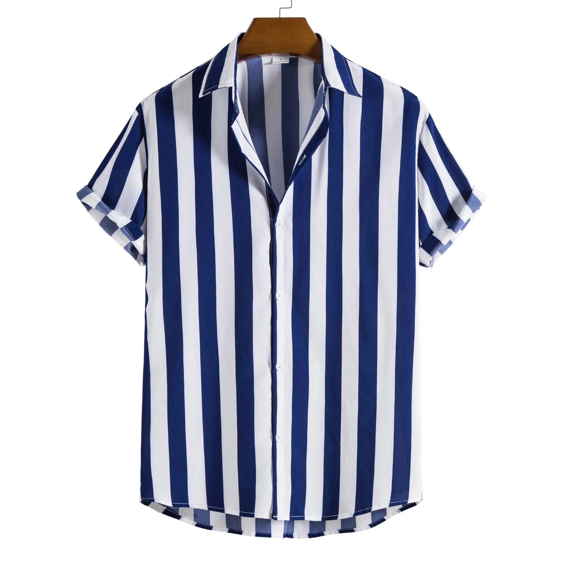 Men's loose fit polo shirt with printed letter design and big short sleeves in cotton blend fabric