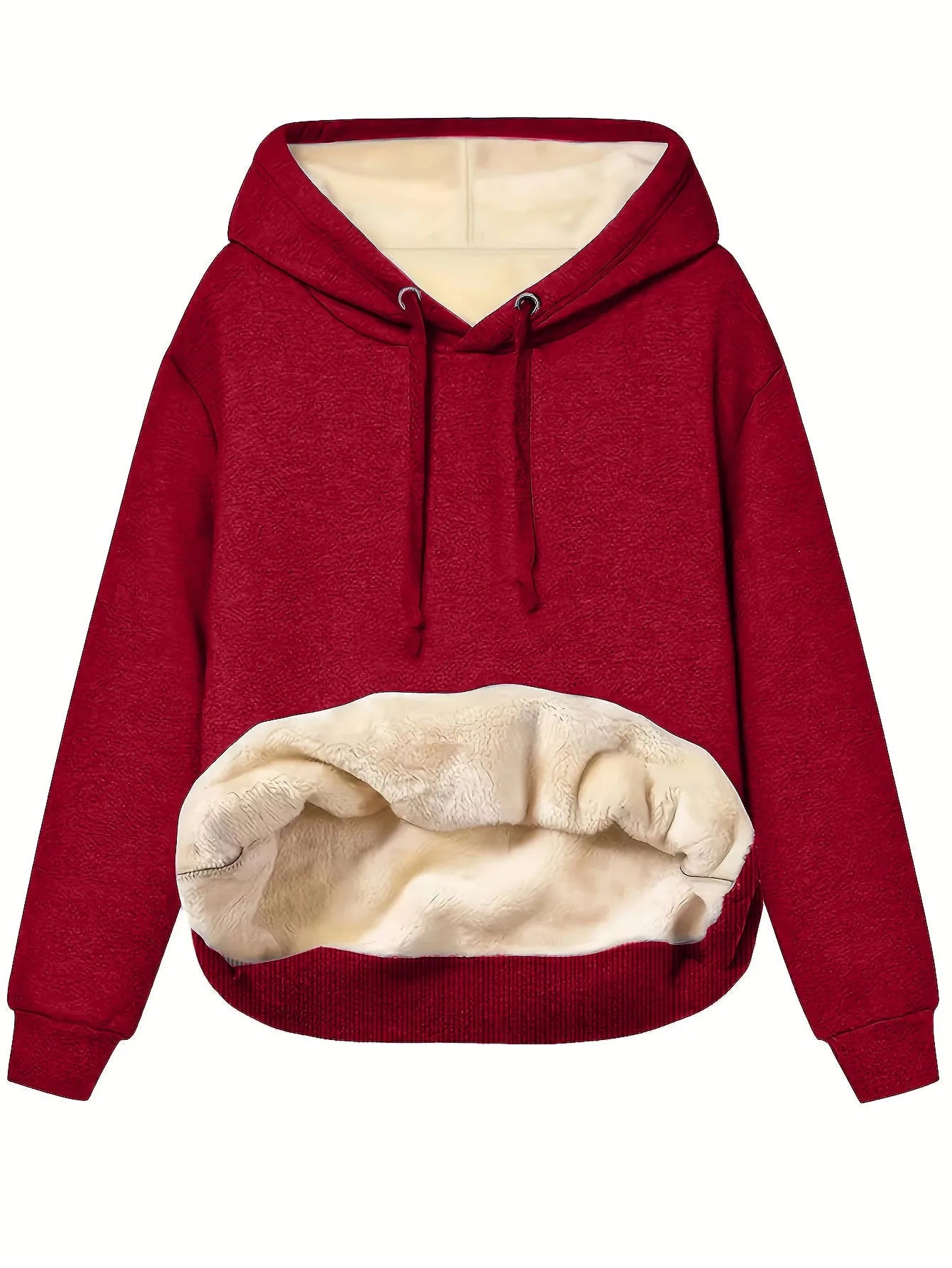 Women's thick grey hooded sweater with a raised 3D pattern, loose fit