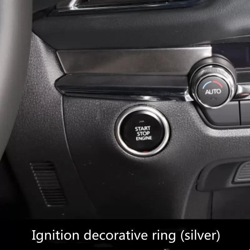 Aluminium alloy steering wheel button decorative stickers in red silver blue colours