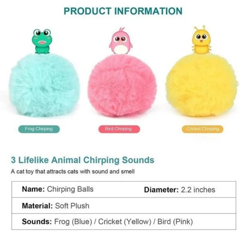 Interactive 55mm plastic pet toy ball in blue pink or yellow making animal sounds