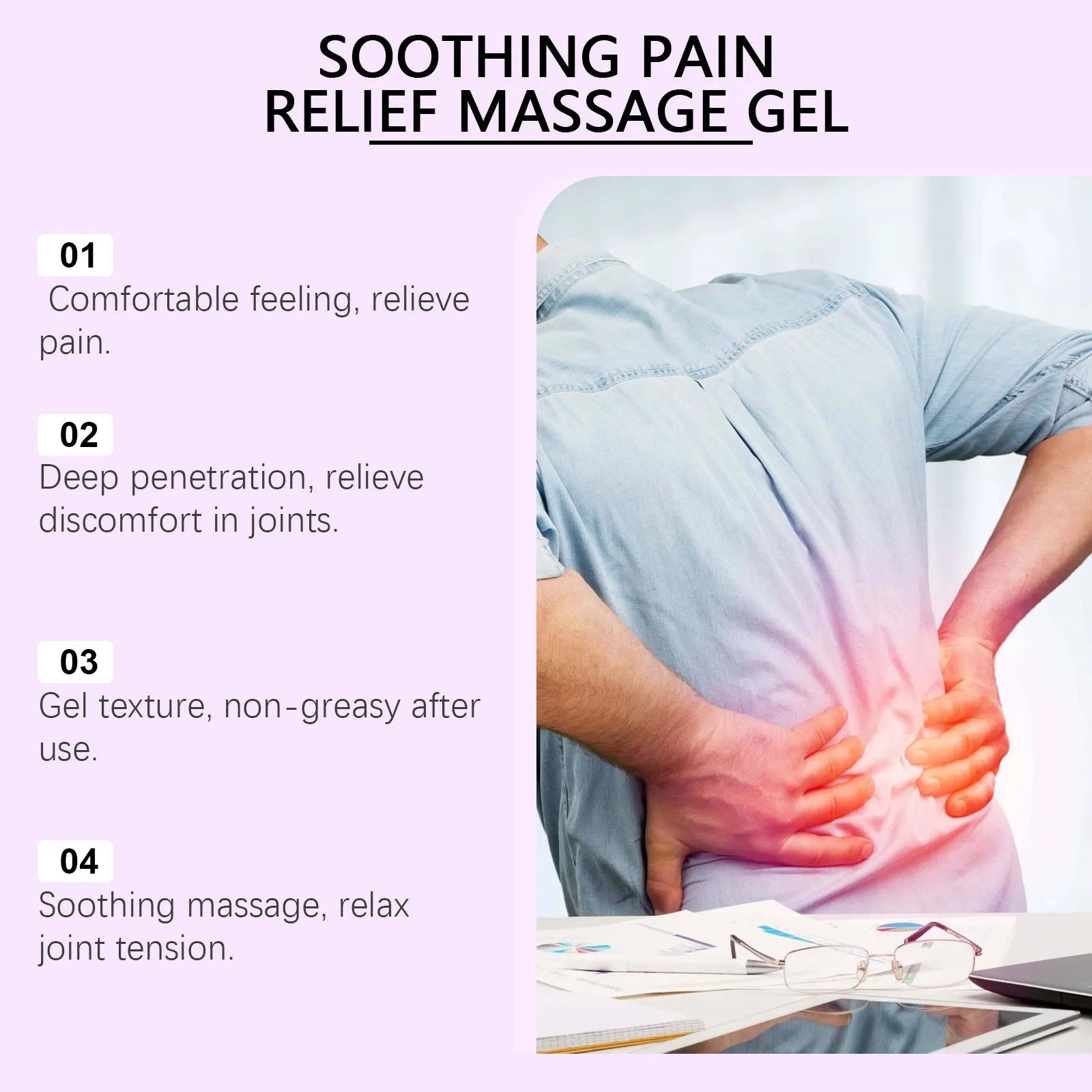 100g tube of joint and muscle massage gel for knee and elbow care with natural herbal extracts