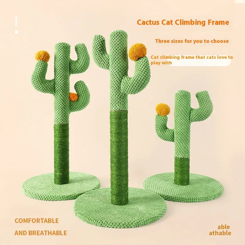 Masson Cactus or Coconut Tree design cat scratching pole with sisal surface for claw grinding.