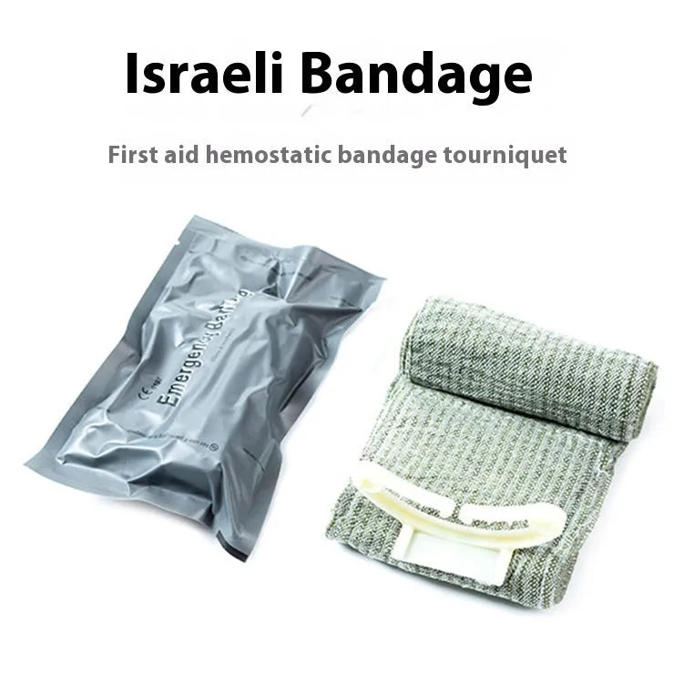 Portable outdoor training bandage with tactical gauze tape in compact packaging