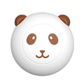 Panda-shaped silicone pet bath brush with soft bristles for cats and dogs.