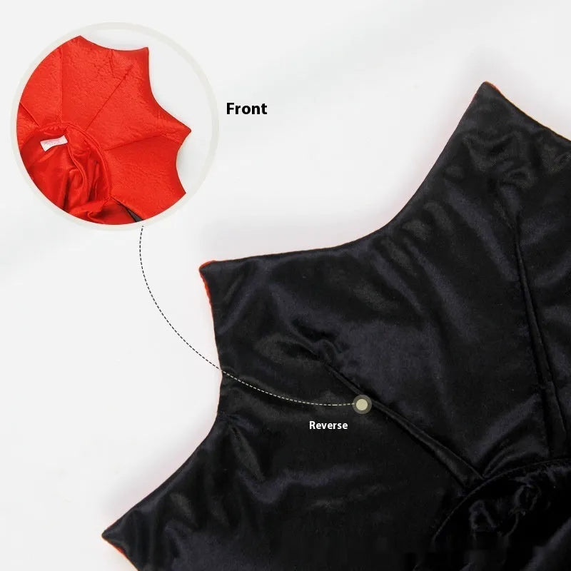 Black and red Halloween pet clothing for cats and dogs made from polyester fabric