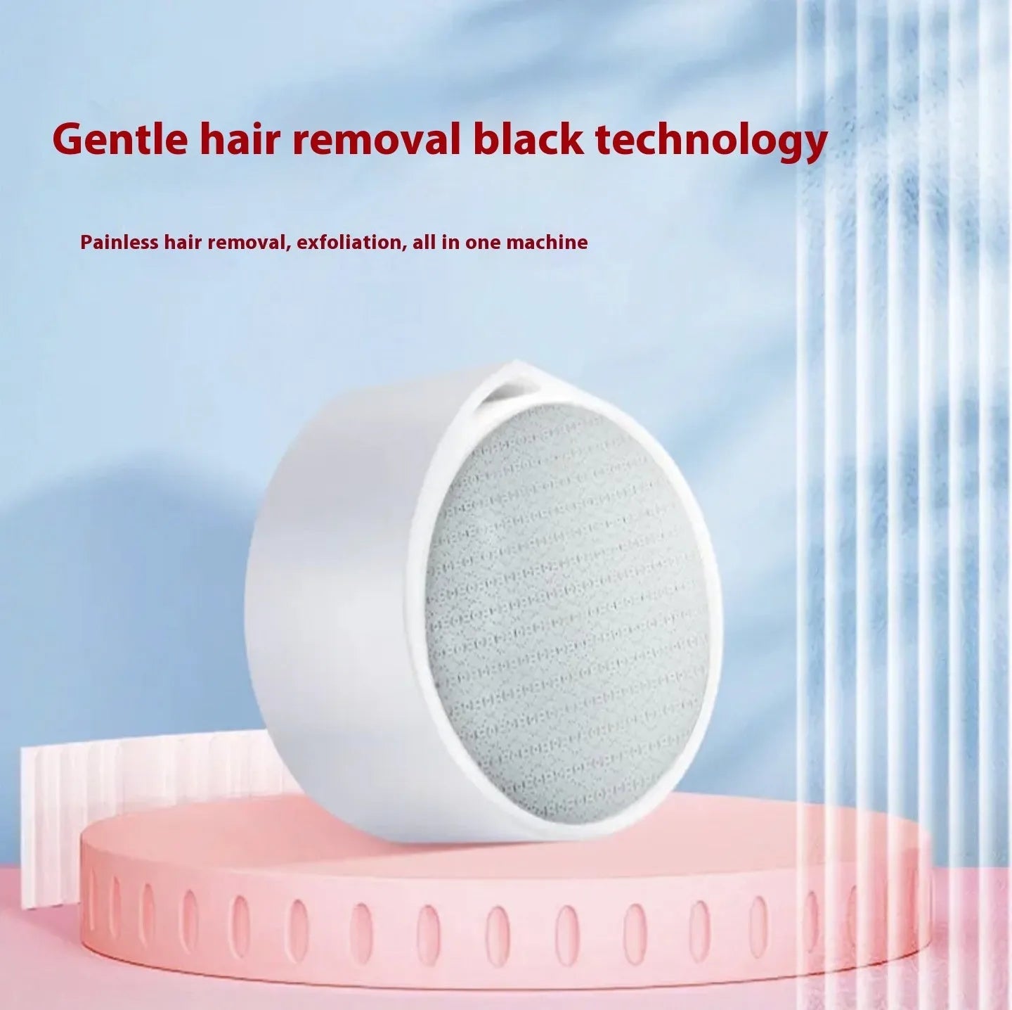 Nano glass epilator and foot grinder device with 2-in-1 design in plastic housing