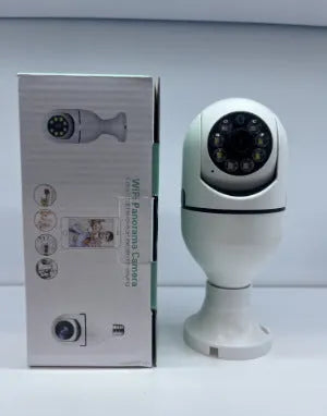 Wireless bulb security camera with 1080p monitoring and night vision