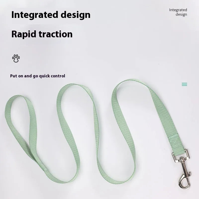 Solid colour polyester dog training rope with hand holding loop in multiple colour options