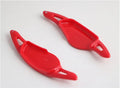 Carbon fibre steering wheel shift paddle in ABS plastic showing five colour finish options