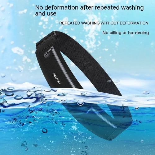 8-inch waterproof unisex waist bag for outdoor sports in chinlon Lycra