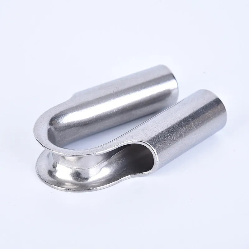 Stainless steel tubular chicken heart ring set in various sizes from M4 to M35 for fastening.