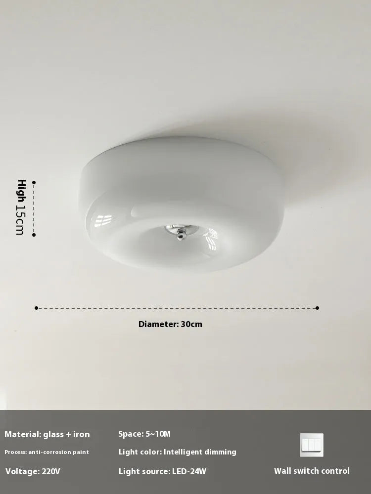 Cream coloured American style bedroom ceiling light fixture with three-colour lighting control