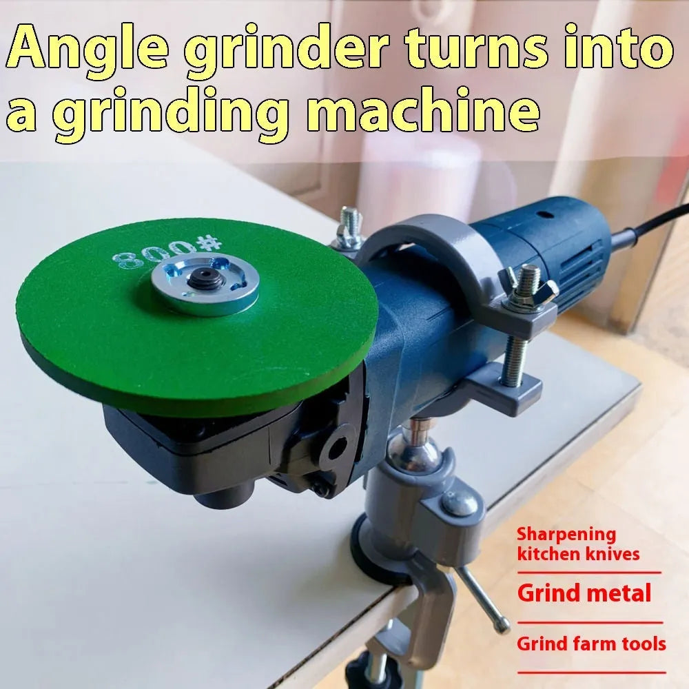 Clamp-on bench vise with 360-degree rotating tungsten steel jaws on bracket mount