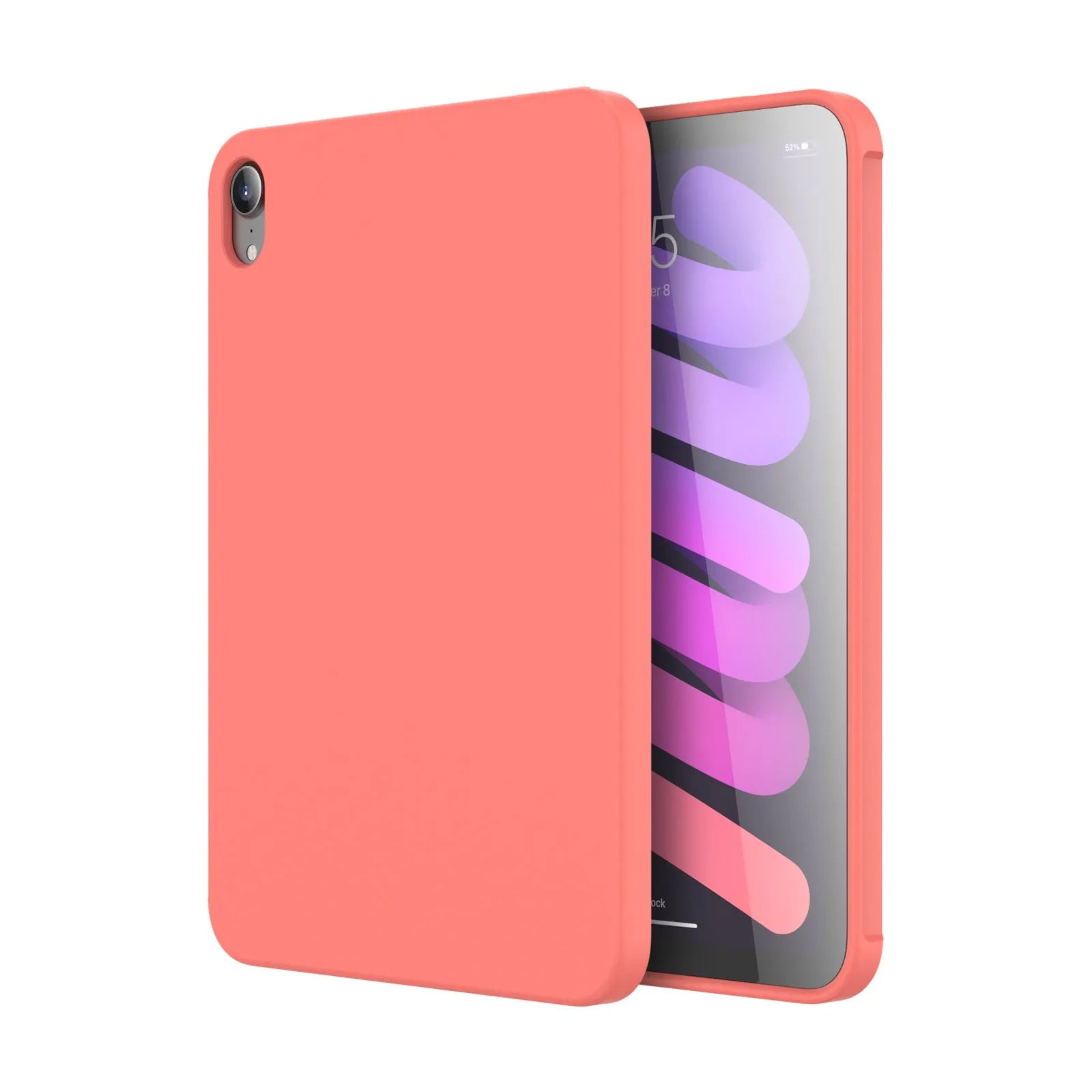 Soft silicone protective case for iPad, shown in a solid colour, featuring a full wrap-around back cover design.