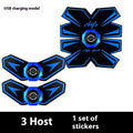 Eight-piece abdominal massage patch set with PU leather and silicone construction