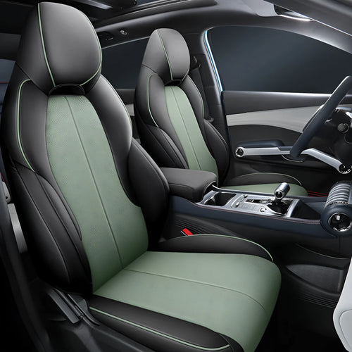 BYD Yuan PLUS car seat cushion cover in adventure green colour with 70x55x18cm dimensions