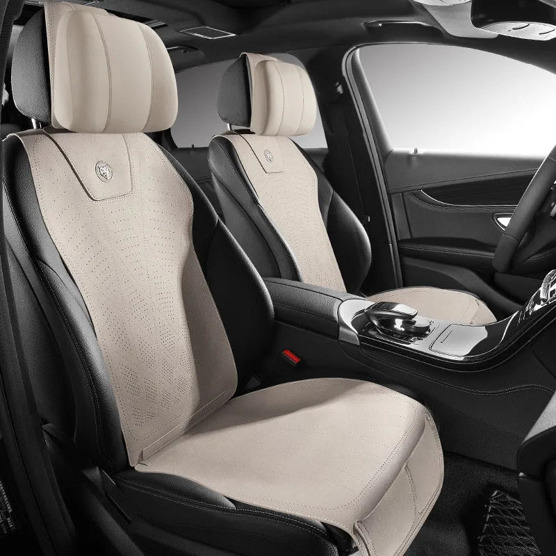 Ultra-thin tailored leather car seat cushion cover with gradient hole drilling in multiple colour options